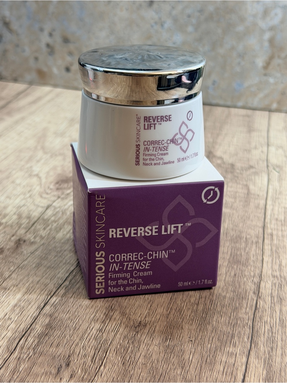 Serious Skincare Reverse Lift Correc-Chin In-Tense Firming Cream — Purple